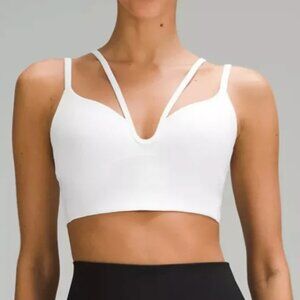 Lululemon/Like a Cloud Strappy LL Bra B/C Ribbed/Color White,Size 8